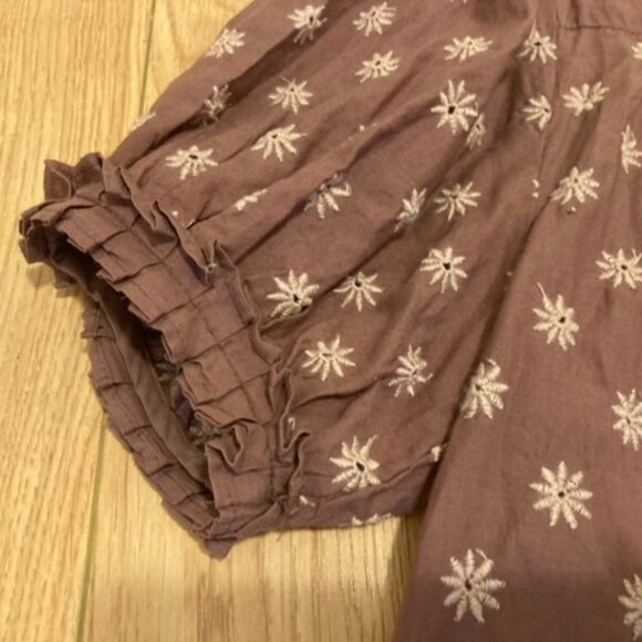 Women's Boho Babydoll Short Sleeve Summer Top - Picture 4 of 8